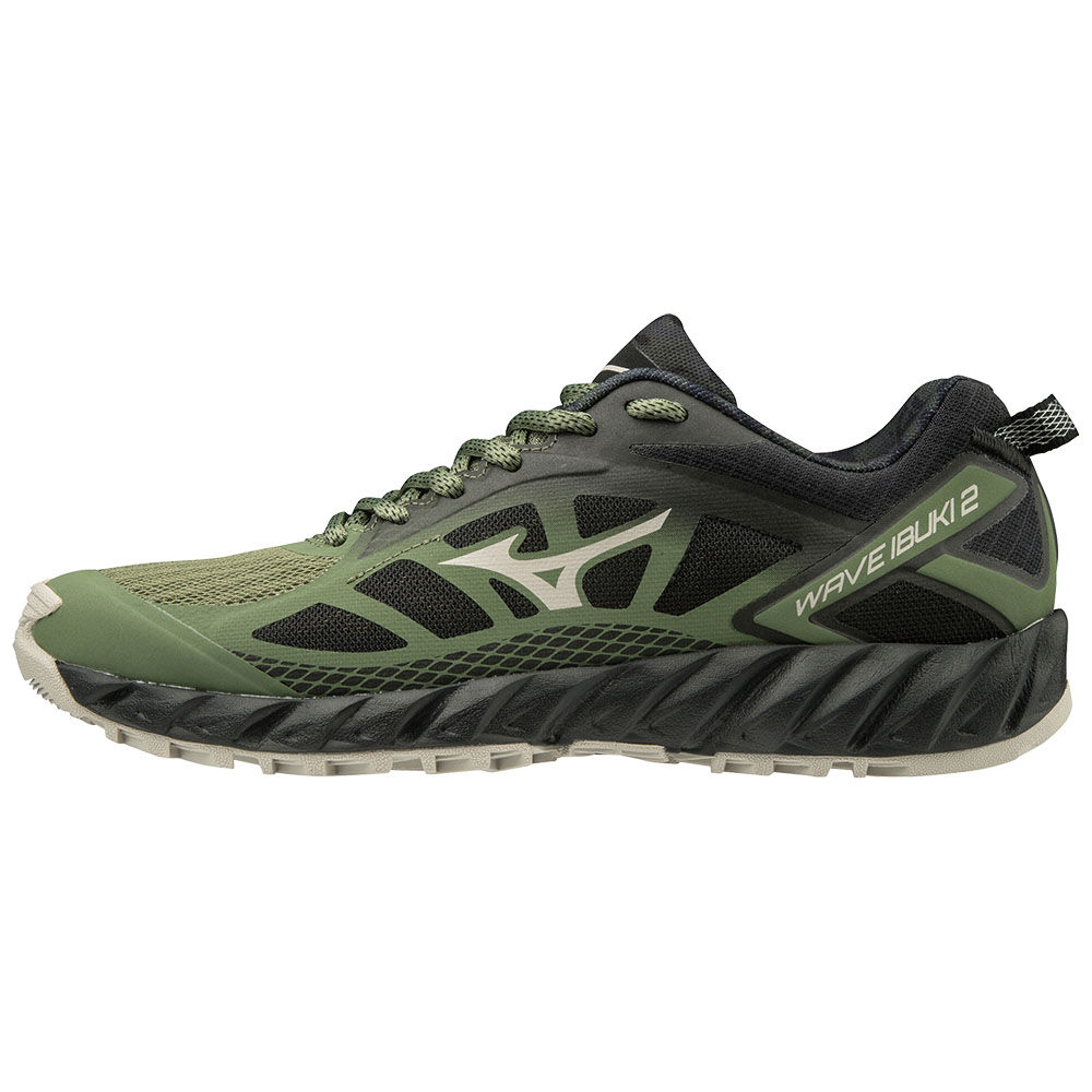 Zapatillas Trail Running Mizuno WAVE IBUKI 2 Mujer Verde/Negras/Plateadas Comprar PVMA-63470